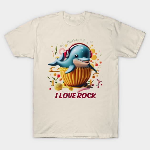 Miami Dolphins Shop - Cute Dolphin He Love Music T Shirt 1