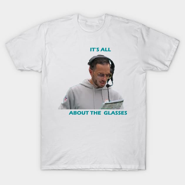 Miami Dolphins Shop - Its all about the glasses Fins up T Shirt T Shirt 1