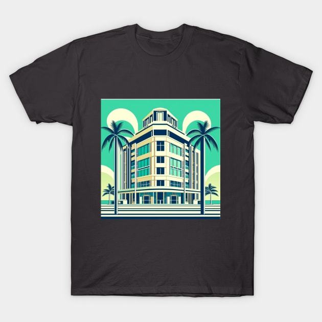 Miami Dolphins Shop - Miami Art Deco Living T Shirt 1