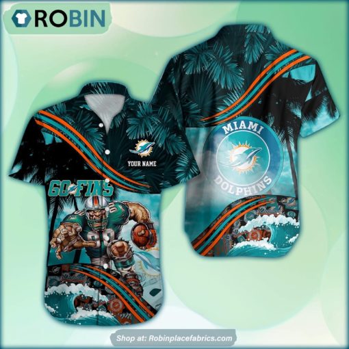 Miami Dolphins Shop - Miami Dolphins Mascot 3D Printed Summer Hawaiian Shirt