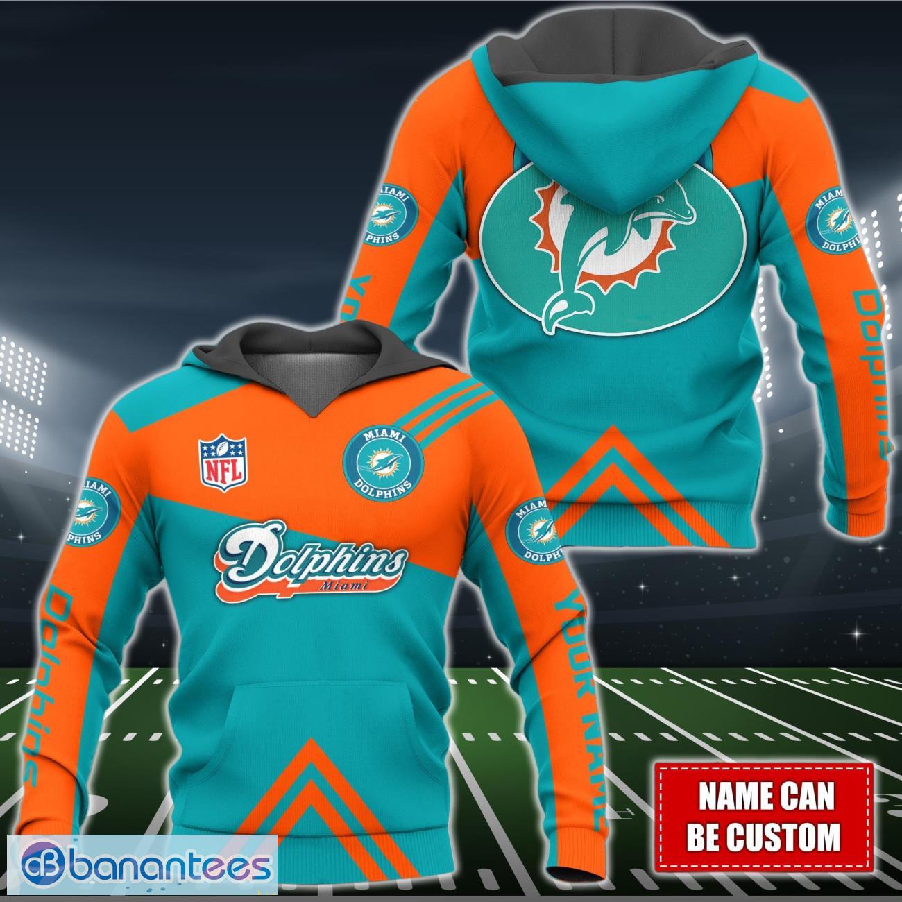 Miami Dolphins Shop - Miami Dolphins NFL 3D Hoodie Custom Name