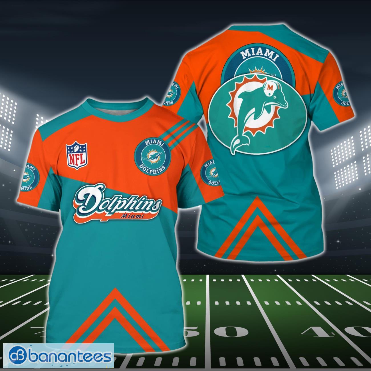 Miami Dolphins Shop - Miami Dolphins NFL 3D Shirt Custom Name