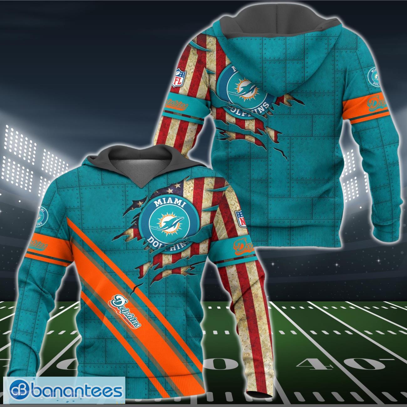 Miami Dolphins Shop - Miami Dolphins NFL Flag 3D Shirt Hoodie For Men Women