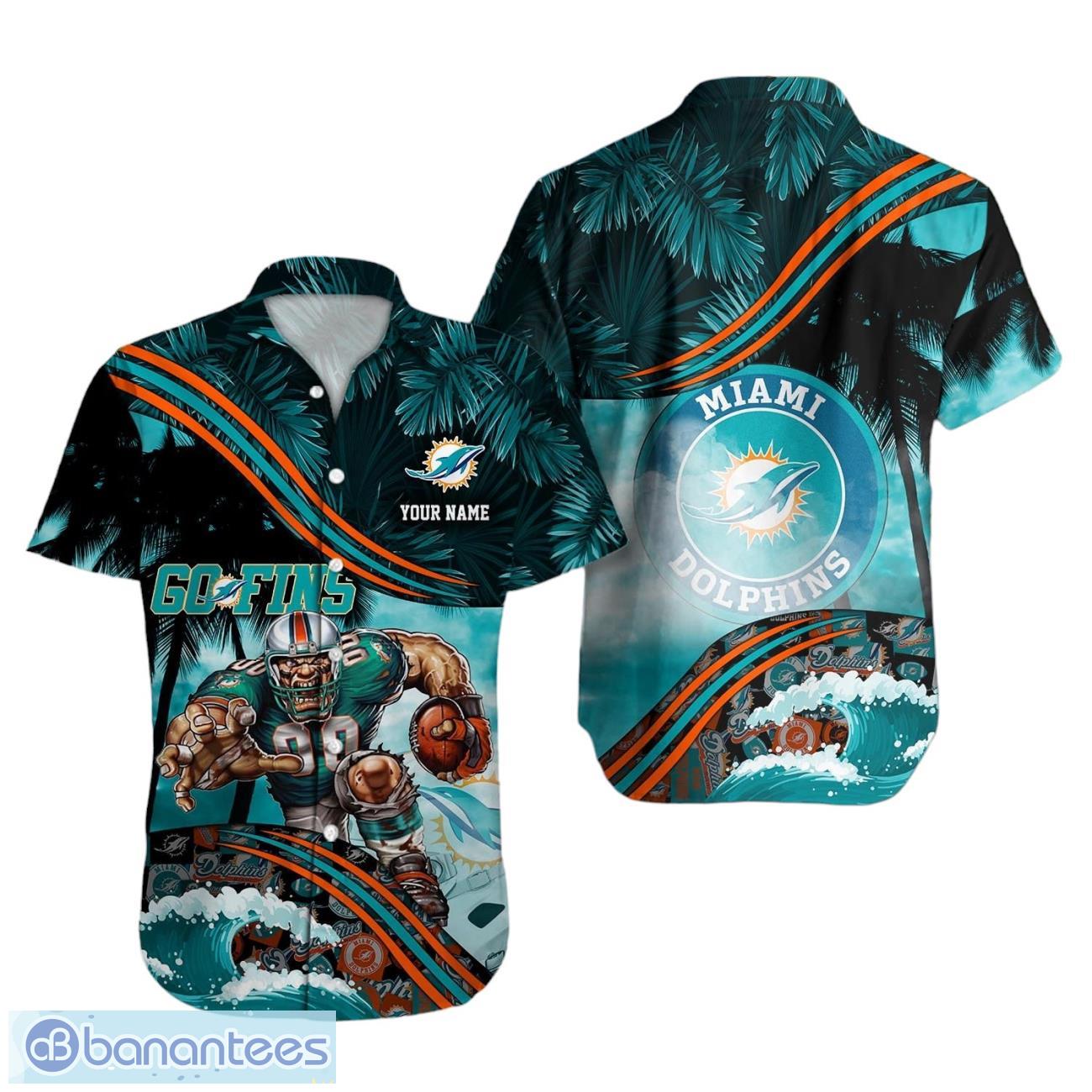 Miami Dolphins Shop - Miami Dolphins NFL Hawaiian Shirt Custom Name
