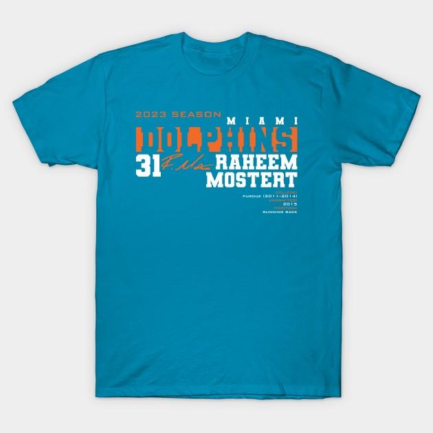 Miami Dolphins Shop - Mostert Dolphins 2023 T Shirt 1