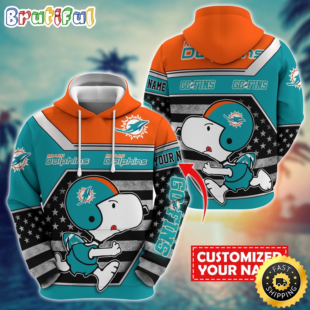 Miami Dolphins Shop - NFL Miami Dolphins Hoodie Snoopy Unisex Hoodie