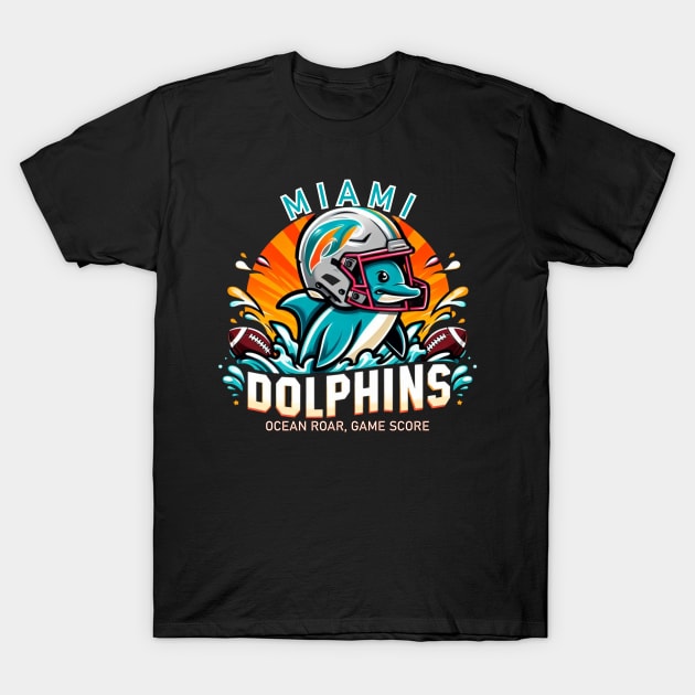 Miami Dolphins Shop - miami dolphins game score T Shirt 1