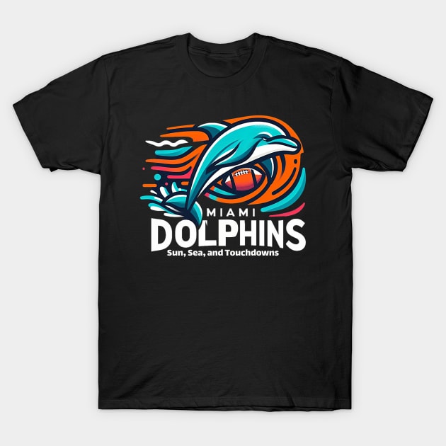 Miami Dolphins Shop - miami dolphins touchdowns T Shirt 1