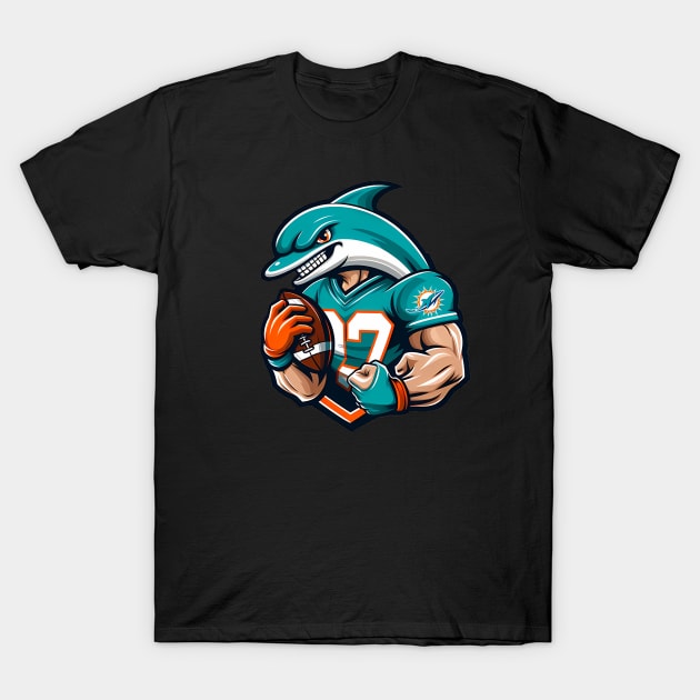 Miami Dolphins Shop - vintage miami dolphins footbaal strong player funny 1966 newest T Shirt 1