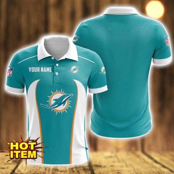 Miami Dolphins 3D Polo Shirt Personalized Name Gift Ideas For Fans