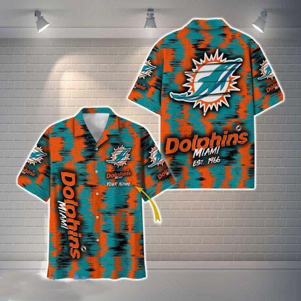 Miami Dolphins NFL Hawaiian Shirt Vintage Custom Name For Fans