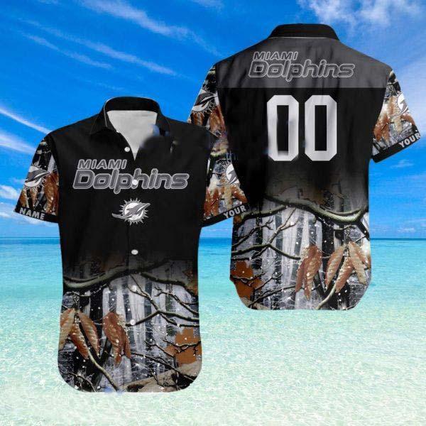 Miami Dolphins NFL Team Deer Hunting Pattern Hawaiian Shirt Trending Summer Aloha Best Gift Fans