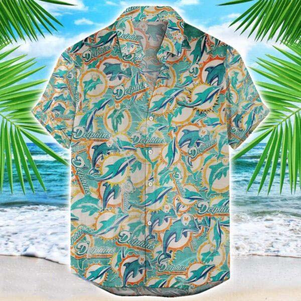 Miami Dolphins NFL Team Logo 3D Hawaiian Shirt Limited For Sports Fans