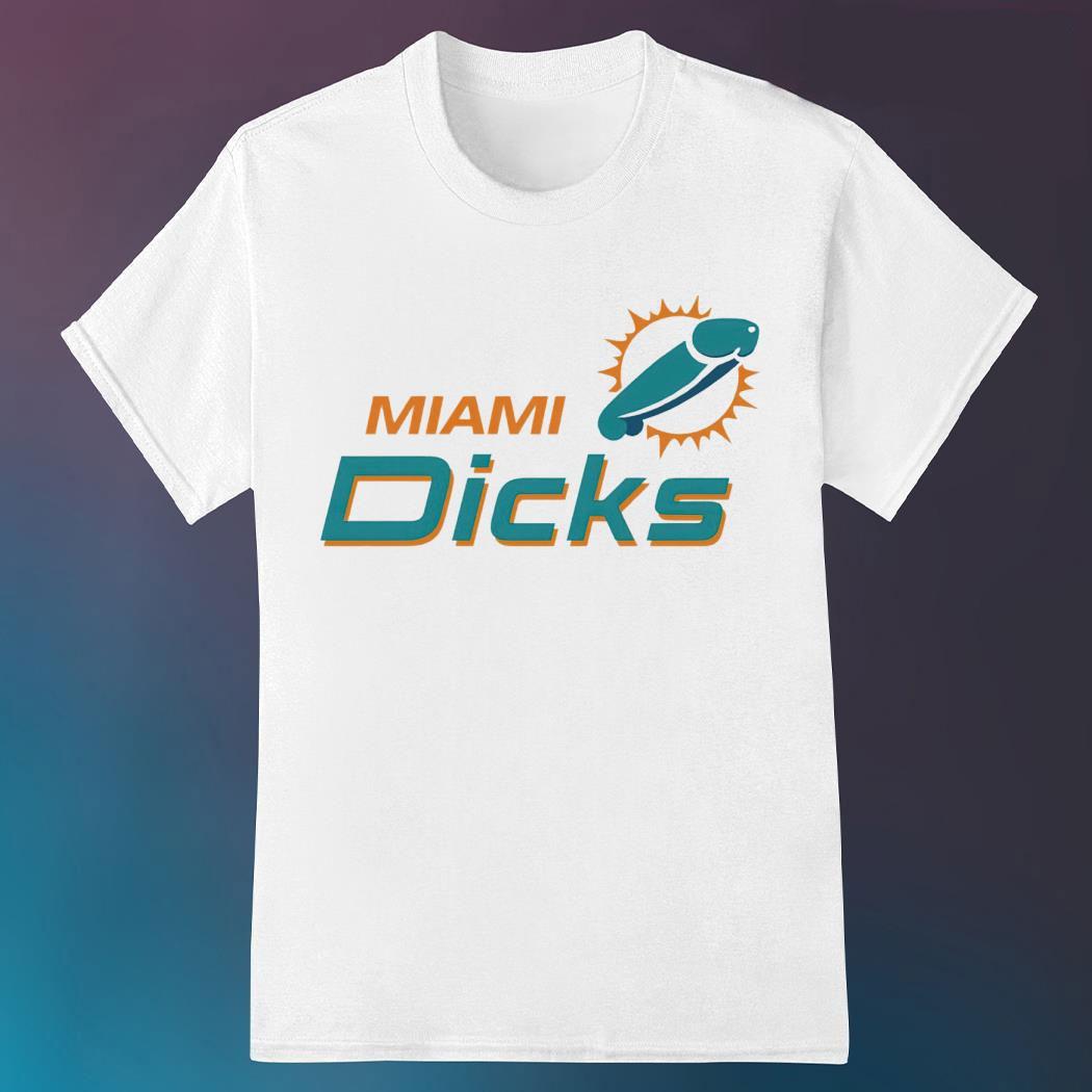 Miami Dicks Miami Dolphins parody football shirt