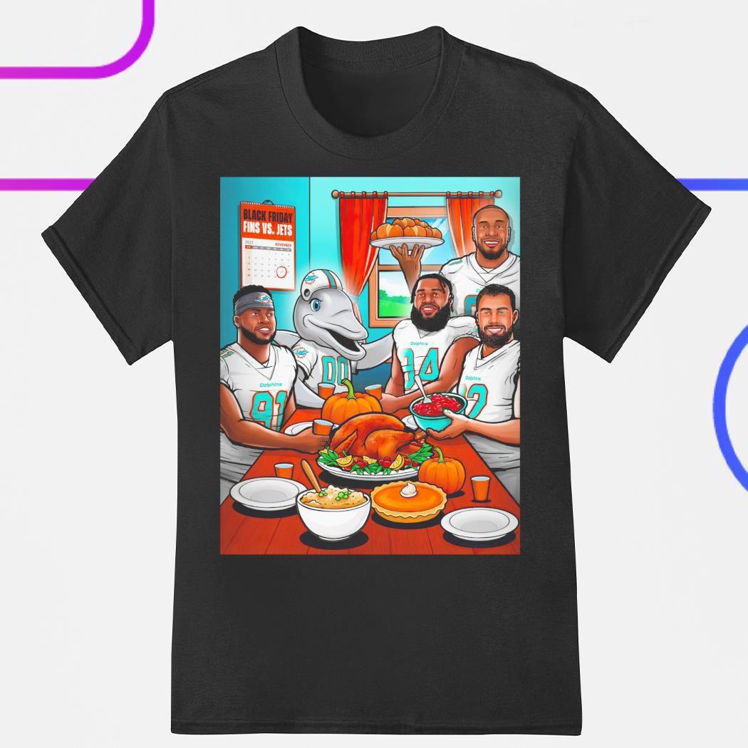 Players Miami Dolphins wishing our Fins Fam a Happy Thanksgiving shirt