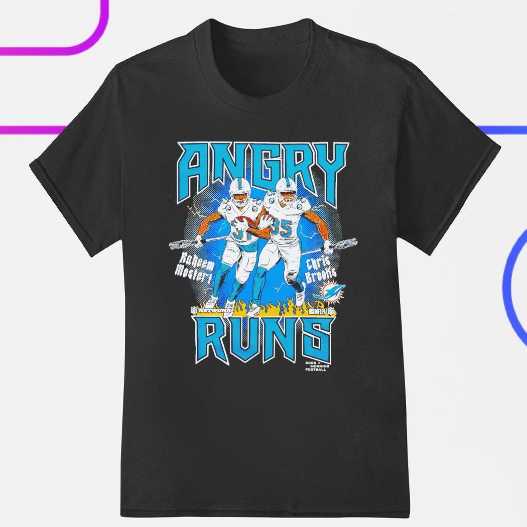 Raheem Mostert X Chris Brooks Miami Dolphins angry runs shirt