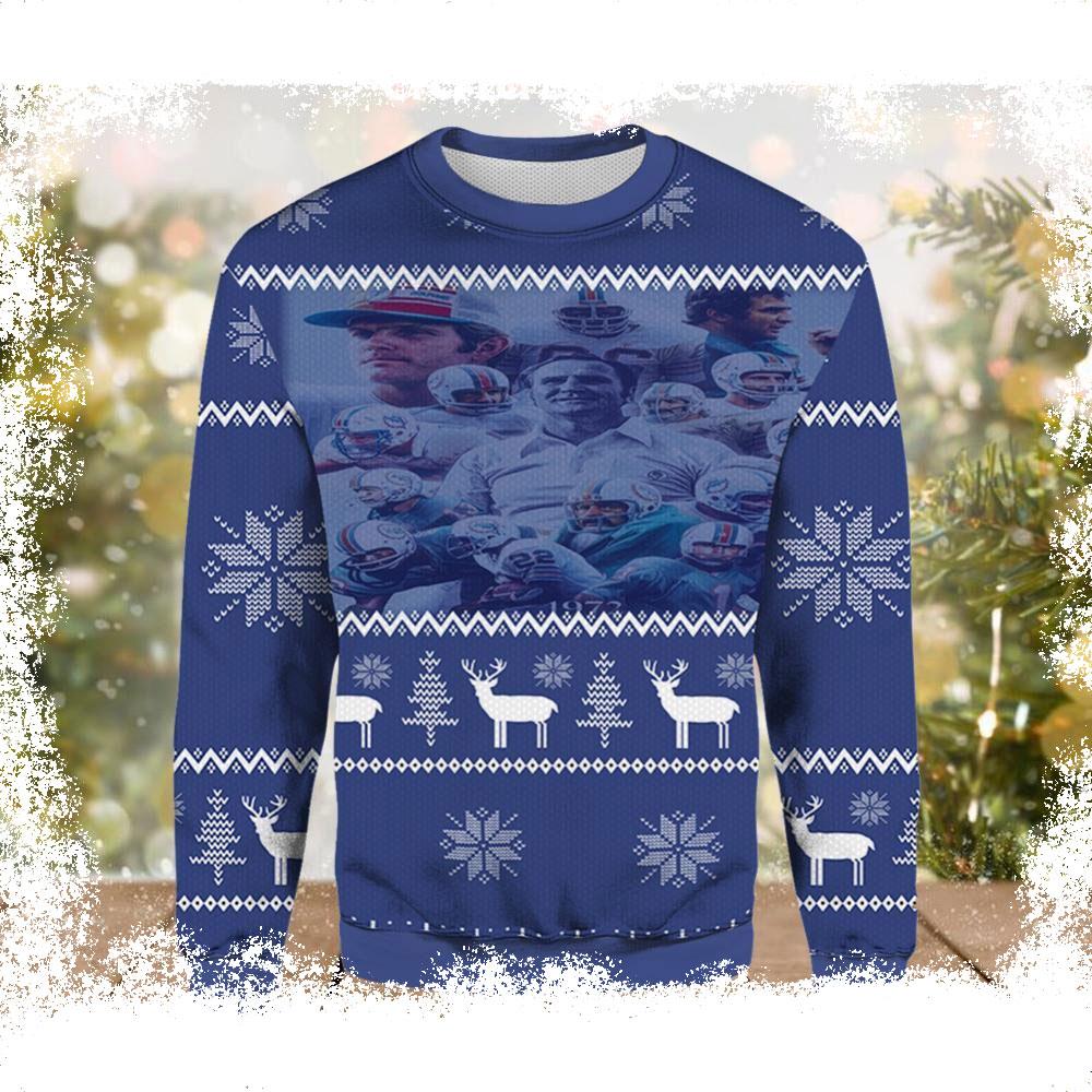 Miami Dolphins 1972 Ugly Chirmas Sweater - available at - dolphinmiamistore.com